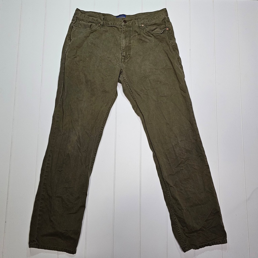 Pendleton Men's Jeans Olive Green 36x34 Cotton Straight Leg